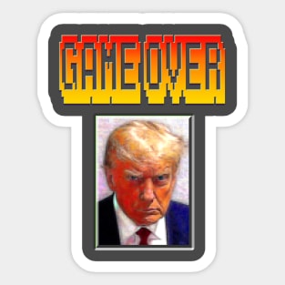 Trump Mugshot Game Over Sticker